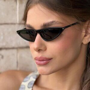 Saint Laurent SL703 001 Cat Eye Sunglasses - Black